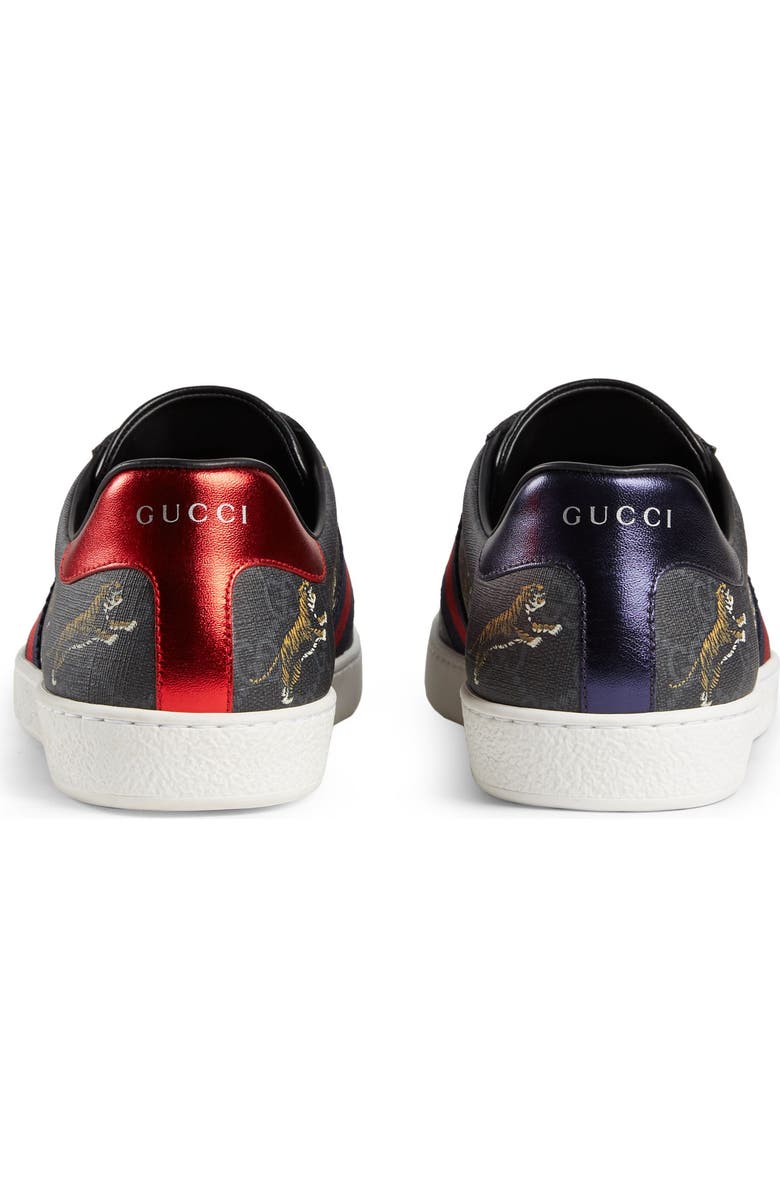 Gucci New Ace Tiger PrintSneaker, Alternate, color,