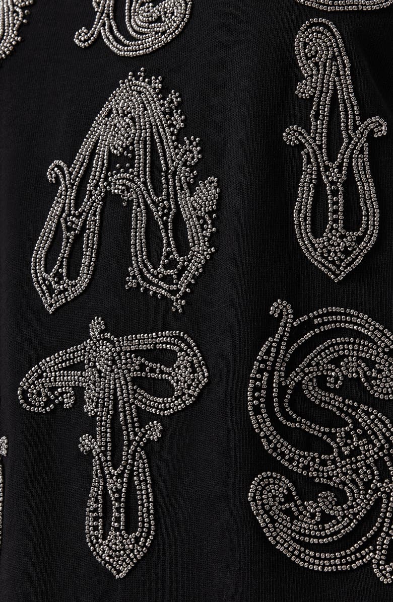 AllSaints Ella Lisa Cotton Graphic T-Shirt, Alternate, color, Black