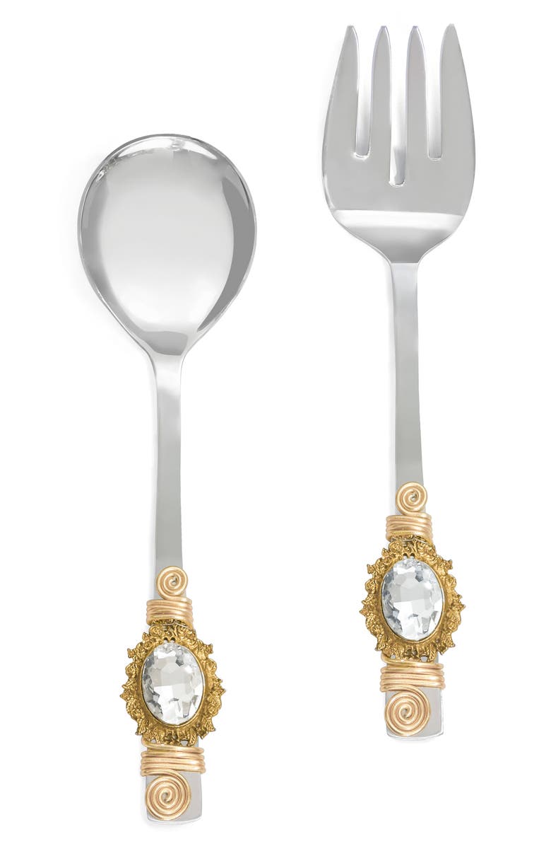 Tiramisu Stella Luna Constellation Embellished 2-Piece Salad Serving Set, Main, color, White