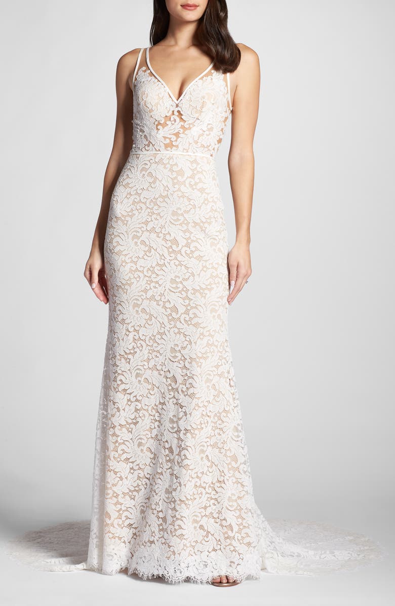 Willowby Derica Lace Gown, Main, color, 