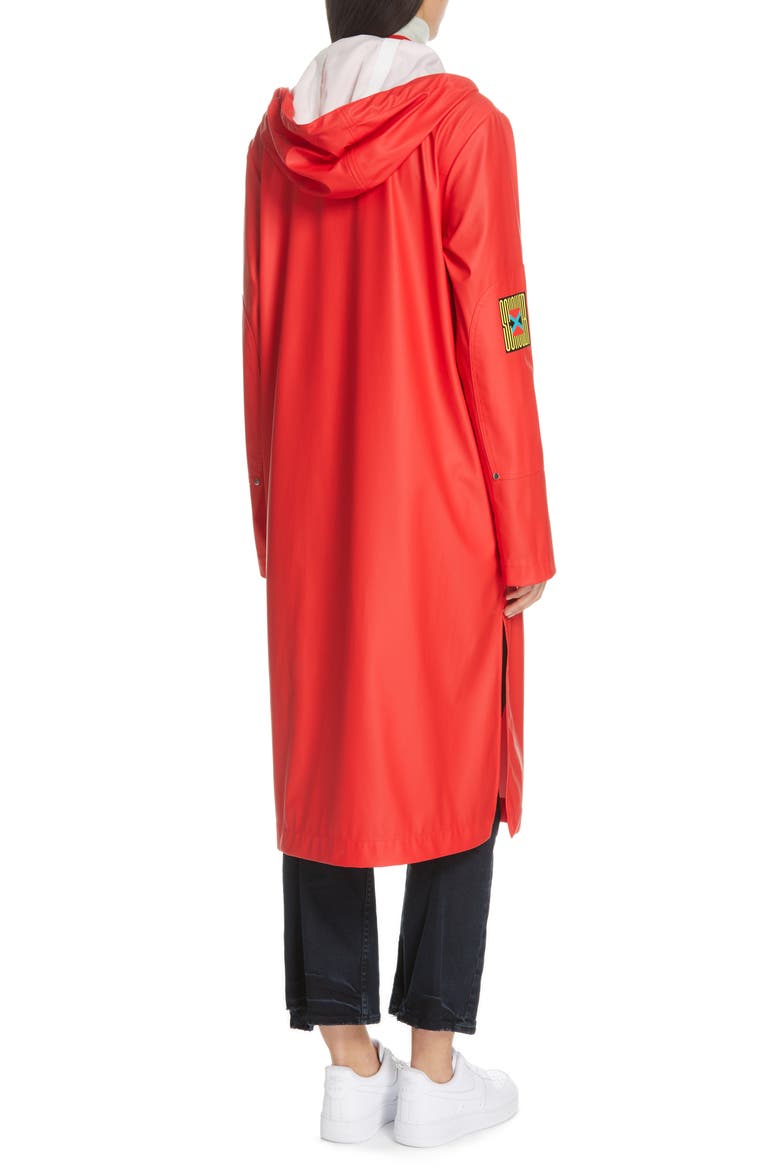 PSWL Longline Raincoat, Alternate, color, BRIGHT REDDNU