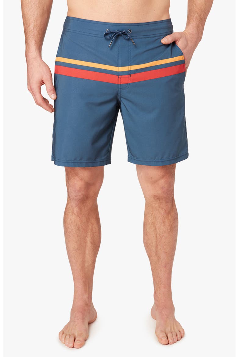 The Ozone Swim Trunks, Alternate, color, RED COMP STRIPE