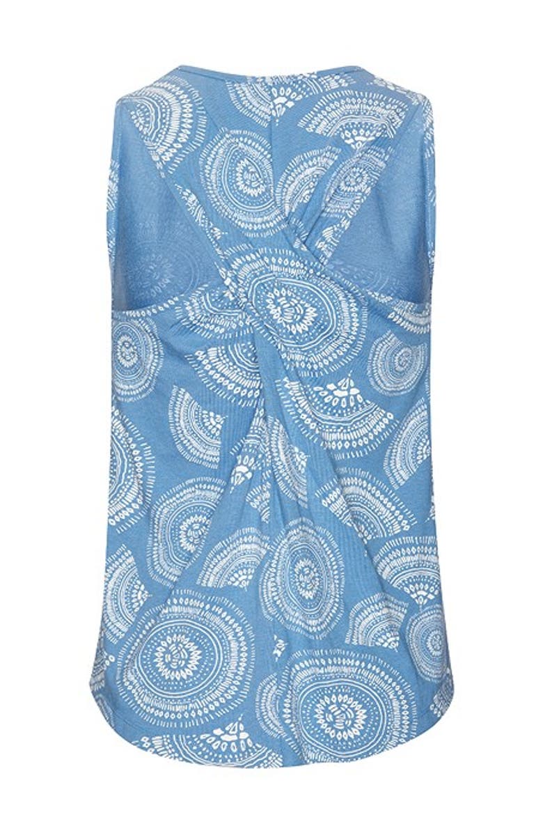 LASCANA Women's Twist Back Tank Top, Alternate, color, Blue & White