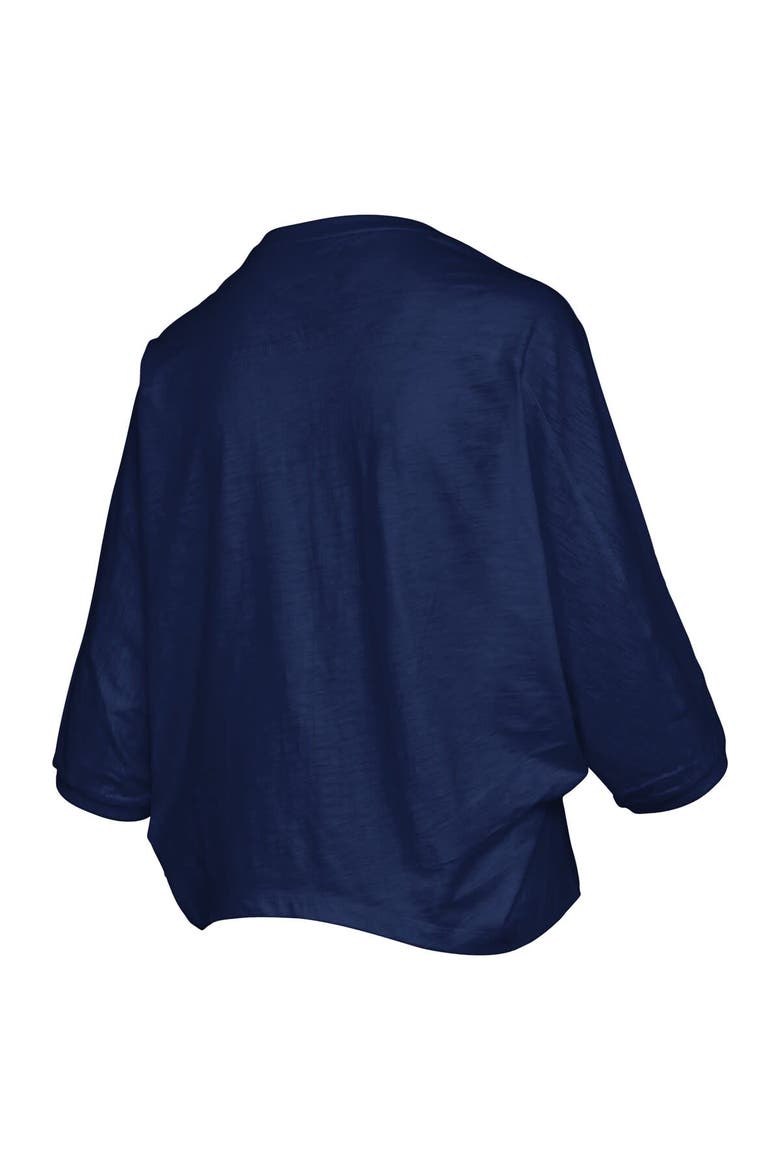 Women's Pressbox  Navy Ole Miss Rebels Midi Arch Over Logo Oversized T-Shirt, Alternate, color, Navy