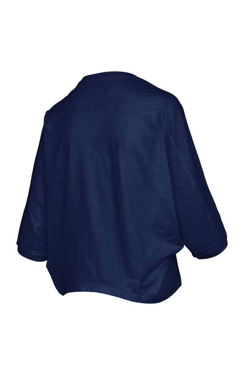 PRESSBOX Women's Pressbox  Navy Ole Miss Rebels Midi Arch Over Logo Oversized T-Shirt, Alternate, color, Navy