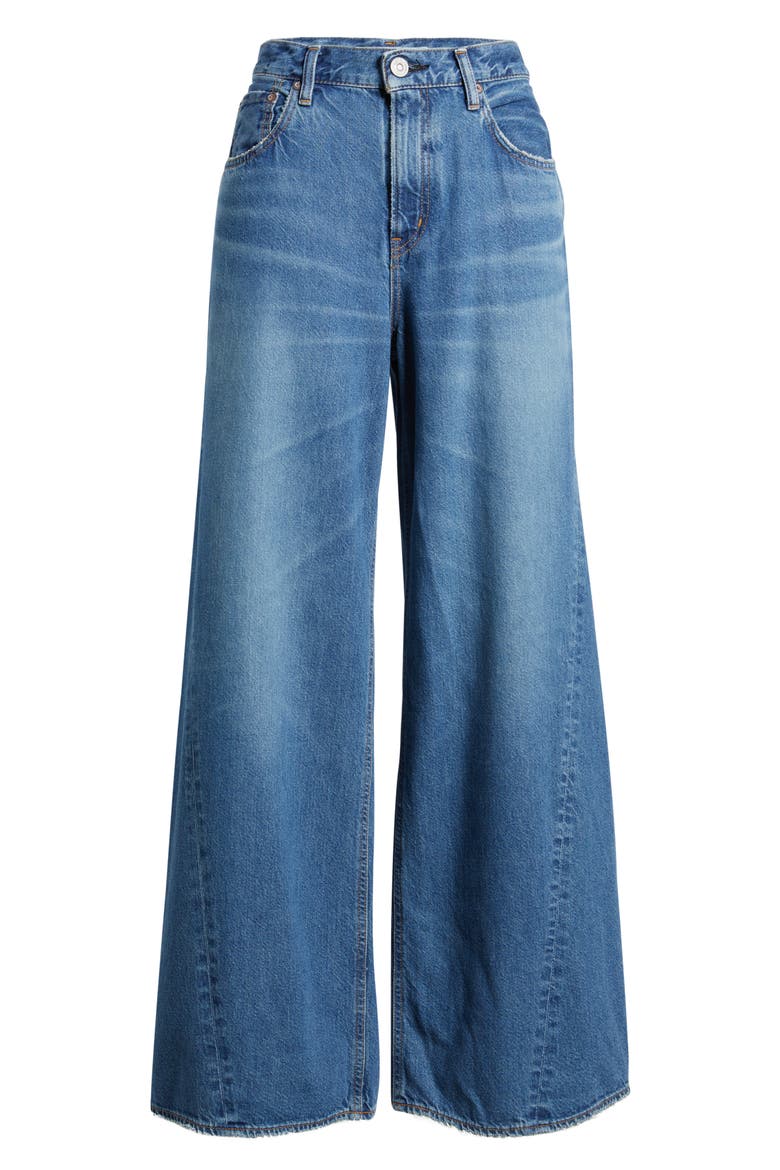 Atlanta Twisted Seam Wide Leg Jeans, Alternate, color, BLUE