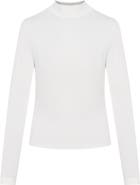 Riff Mock Neck Stretch Jersey Knit Top