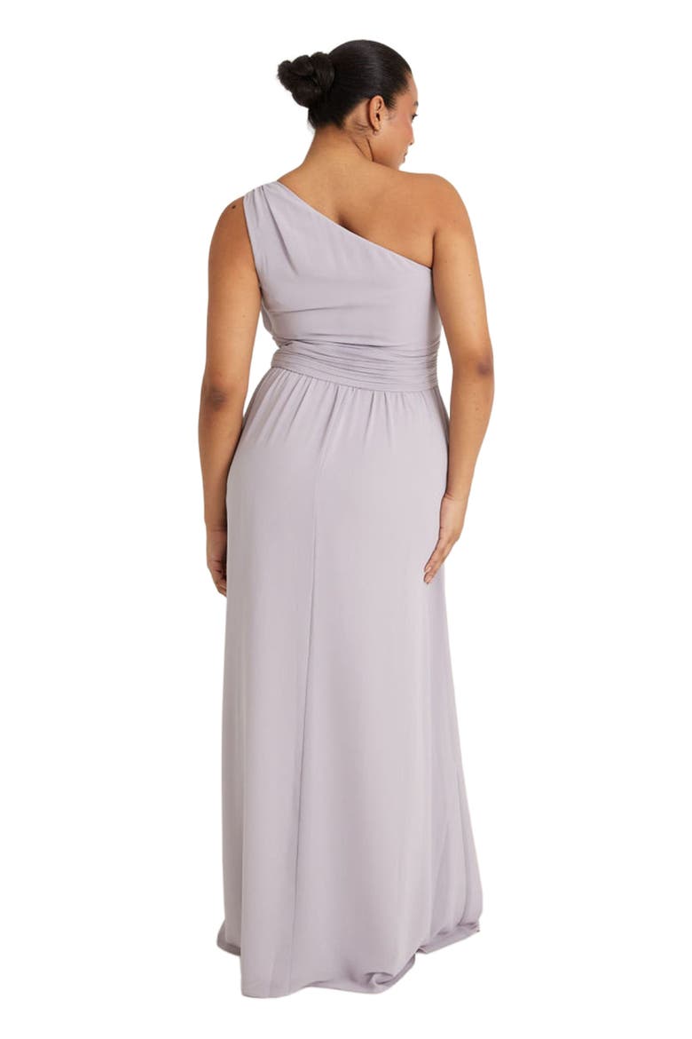 One Shoulder Chiffon Bridesmaid Dress, Alternate, color, Lilac