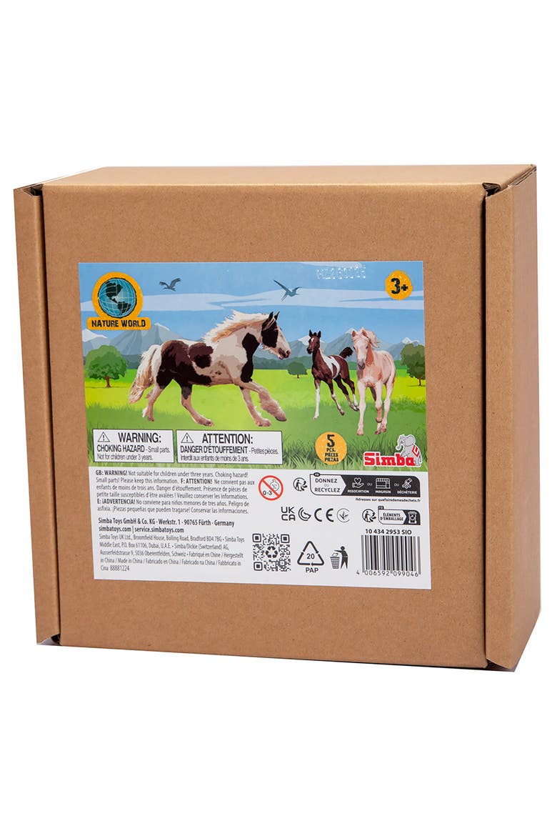 Foals Set 5 Horse Figurines Collectible Toy Animals for Kids 3+, Alternate, color, Multicolored