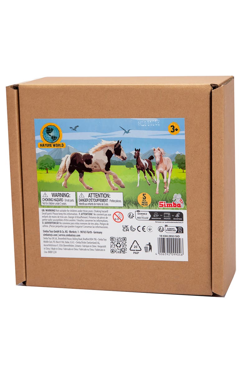 Simba Foals Set 5 Horse Figurines Collectible Toy Animals for Kids 3+, Alternate, color, Multicolored