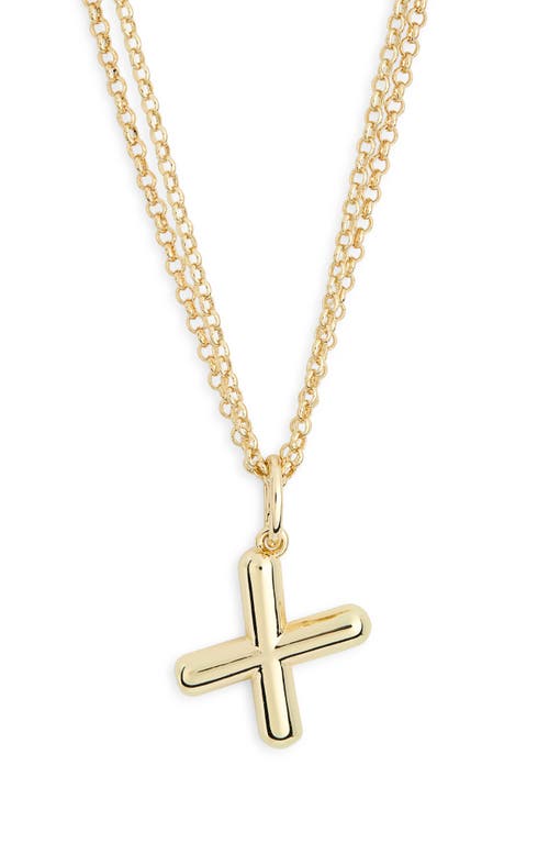 Leith Lowercase Initial Bubble Pendant Necklace In Gold