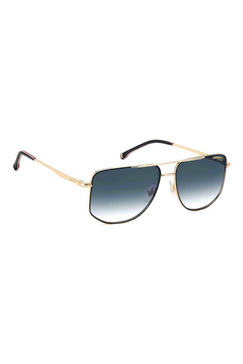 59mm Gradient Navigator Sunglasses, Alternate, color, GOLD BLACK/ DARK BLUE SF