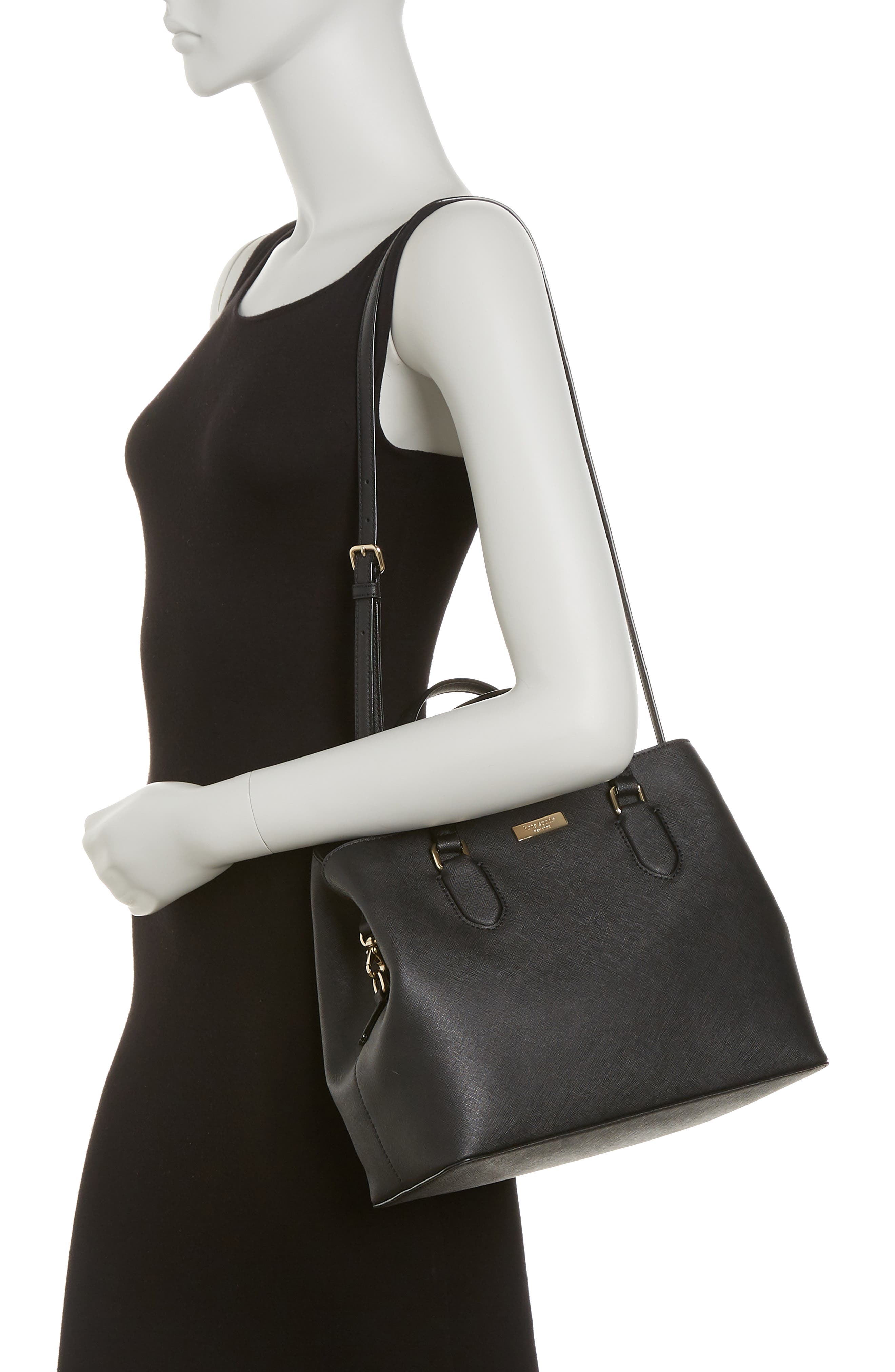 Kate Spade New York evangelie leather satchel, Alternate, color, 