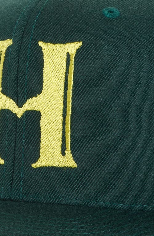 House Of Aama Embroidered Baseball Cap In Green