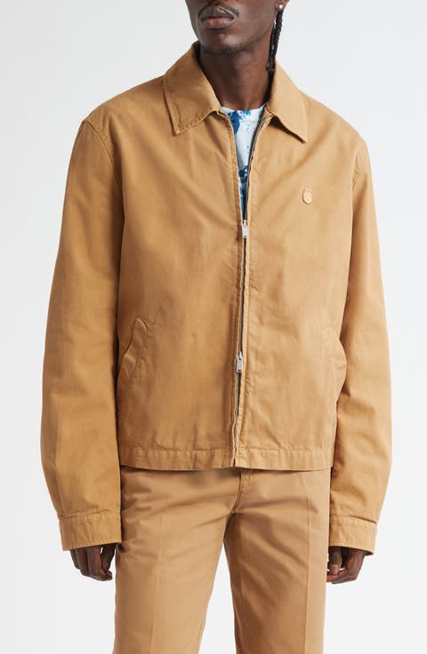 Embroidered Skull Cotton Twill Jacket