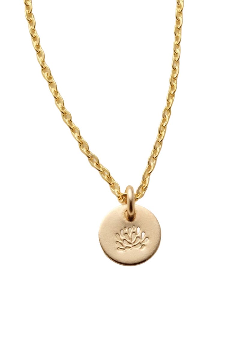 November Birth Flower Necklace, Main, color, Gold Filled