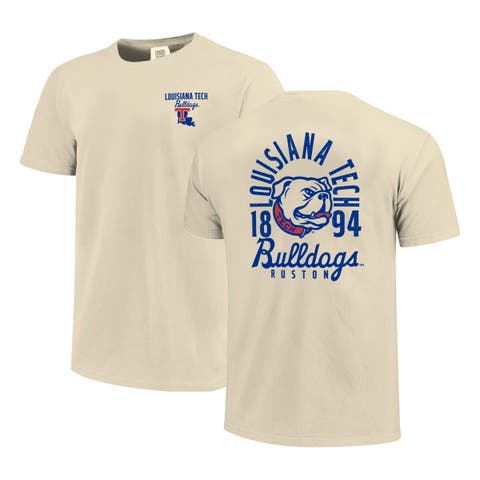 Men's Cream Louisiana Tech Bulldogs Comfort Colors Mascot Overlay T-Shirt