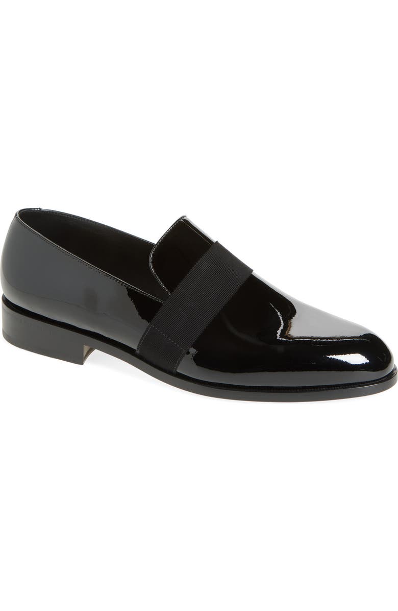 JM WESTON Smoking Loafer, Main, color, Black