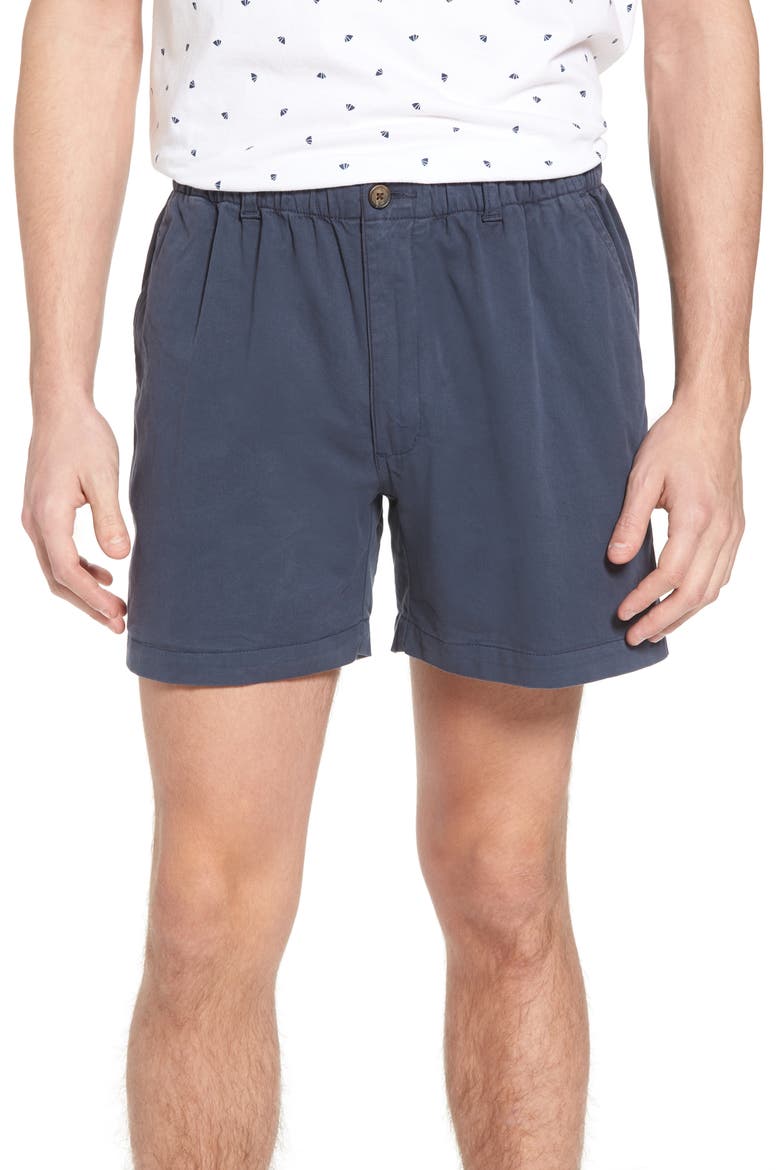 Snappers Elastic Waist 5.5 Inch Stretch Shorts, Main, color, NAVY
