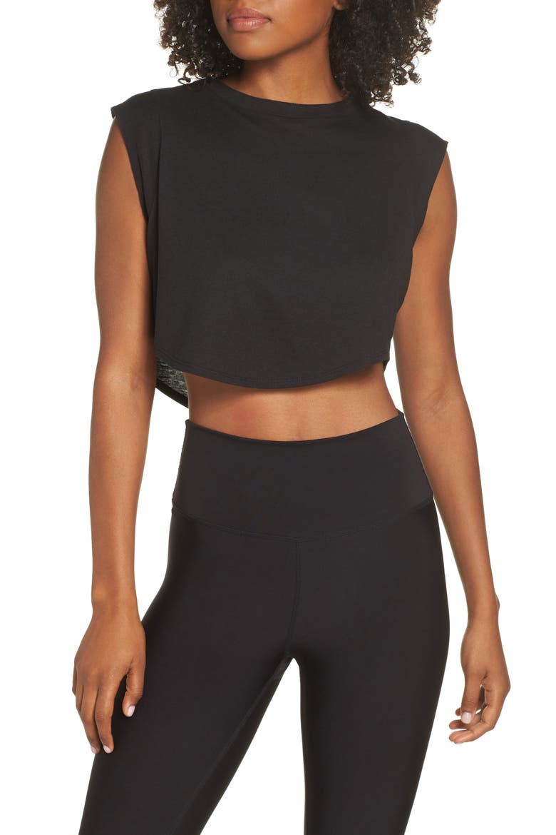 Echo Muscle Tee, Main, color, BLACK