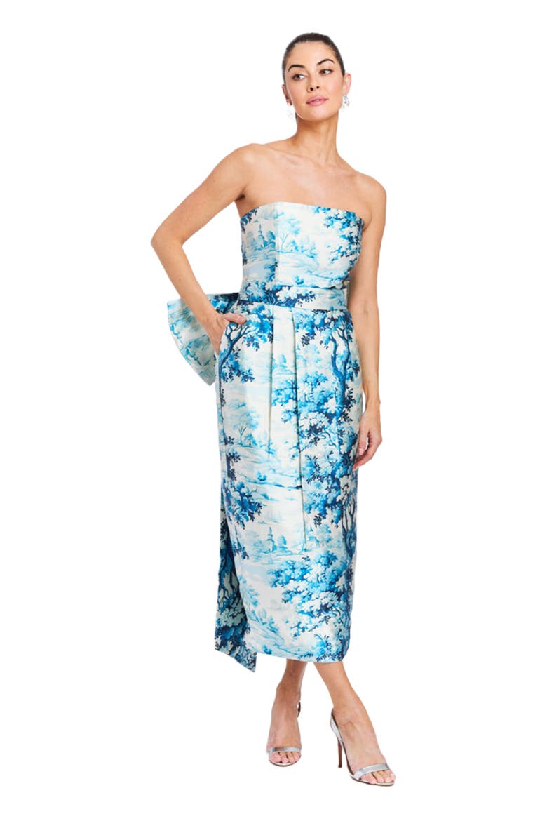 Lorena Convertible Bow Dress, Alternate, color, Blue
