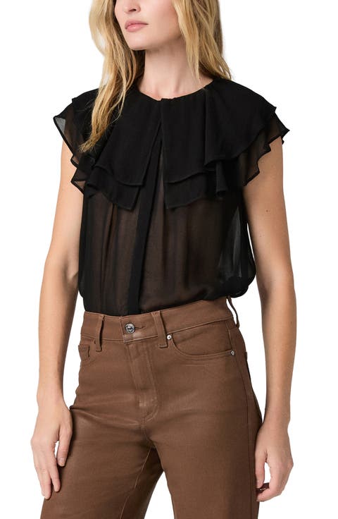 Lucia Double Ruffle Collar Top