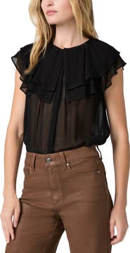 PAIGE Lucia Double Ruffle Collar Top