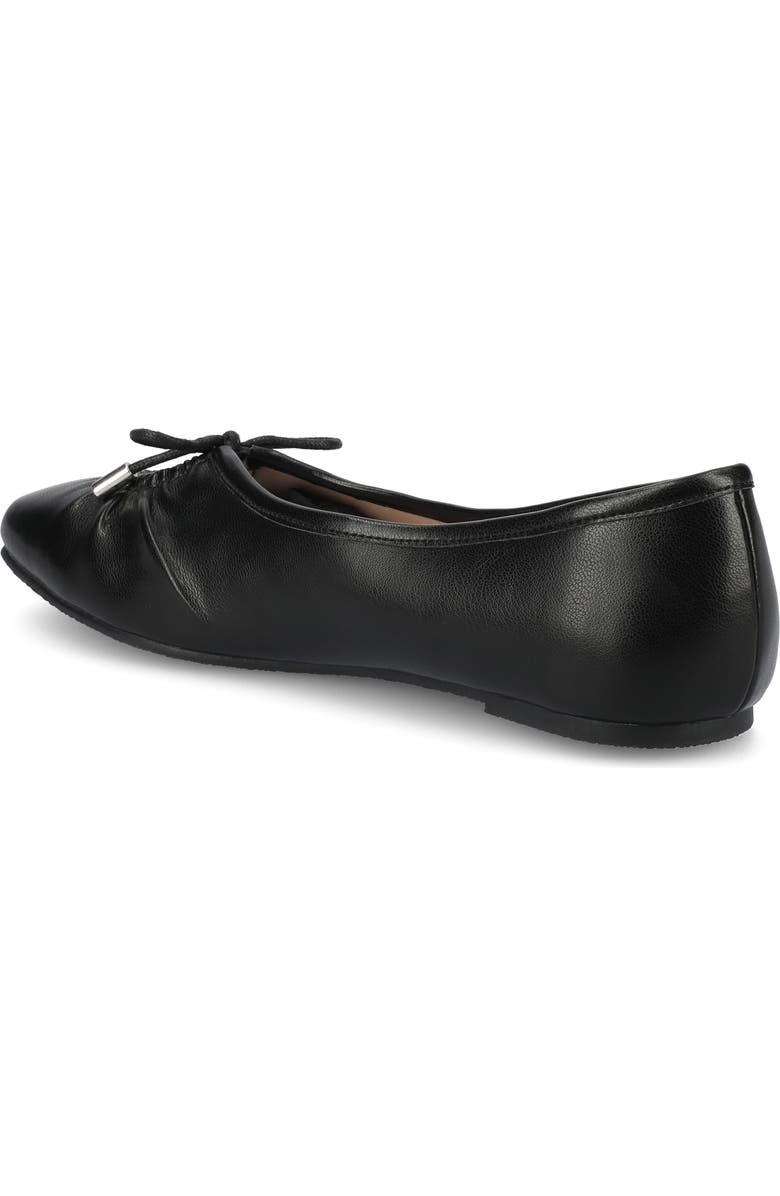 Journee Collection Callee Keyhole Square Toe Flat, Alternate, color, Black