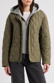 Sam Edelman Hoodie Bib Quilted Jacket