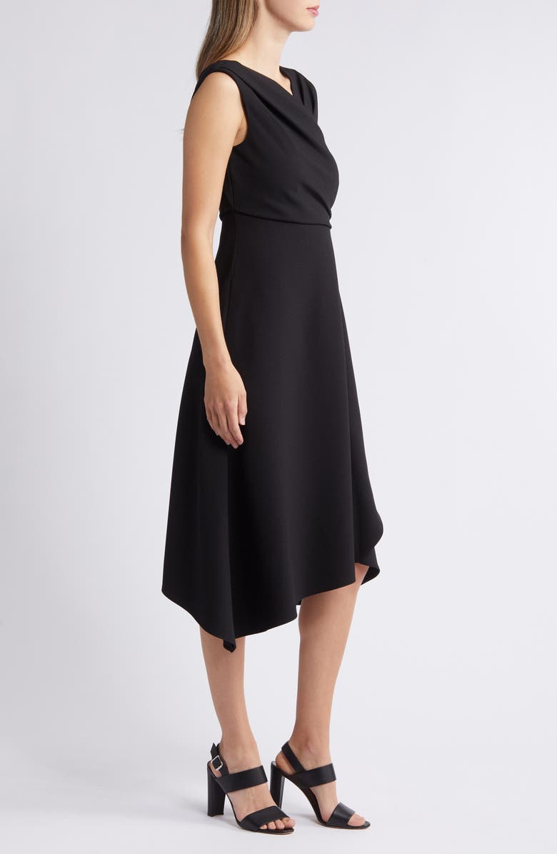 Ruched Asymmetric Laguna Crepe Dress