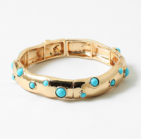 Capri Coast Turquoise and Gold Bracelet