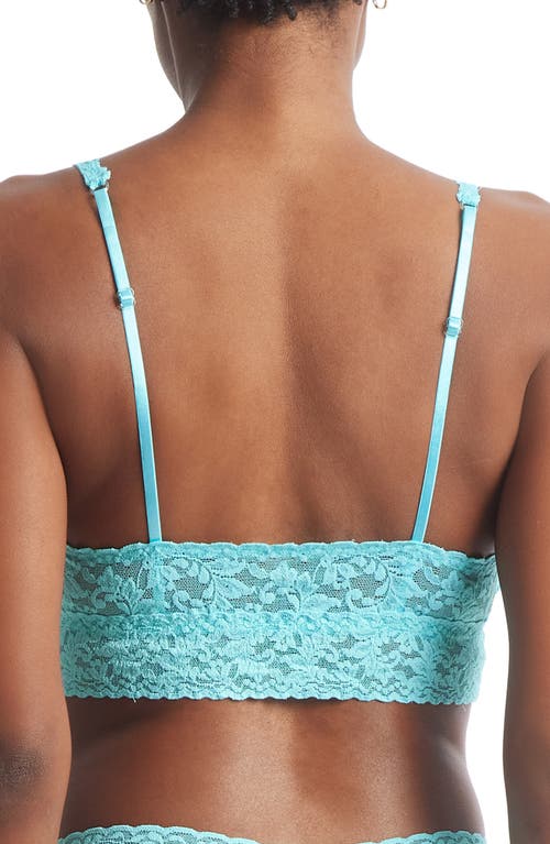 Hanky Panky V-neck Retro Lace Bralette In Blue
