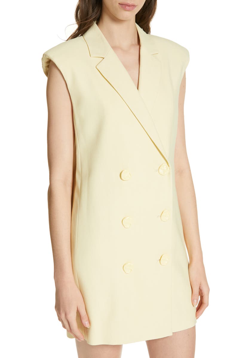 Tibi Tie Waist Blazer Dress, Alternate, color, 
