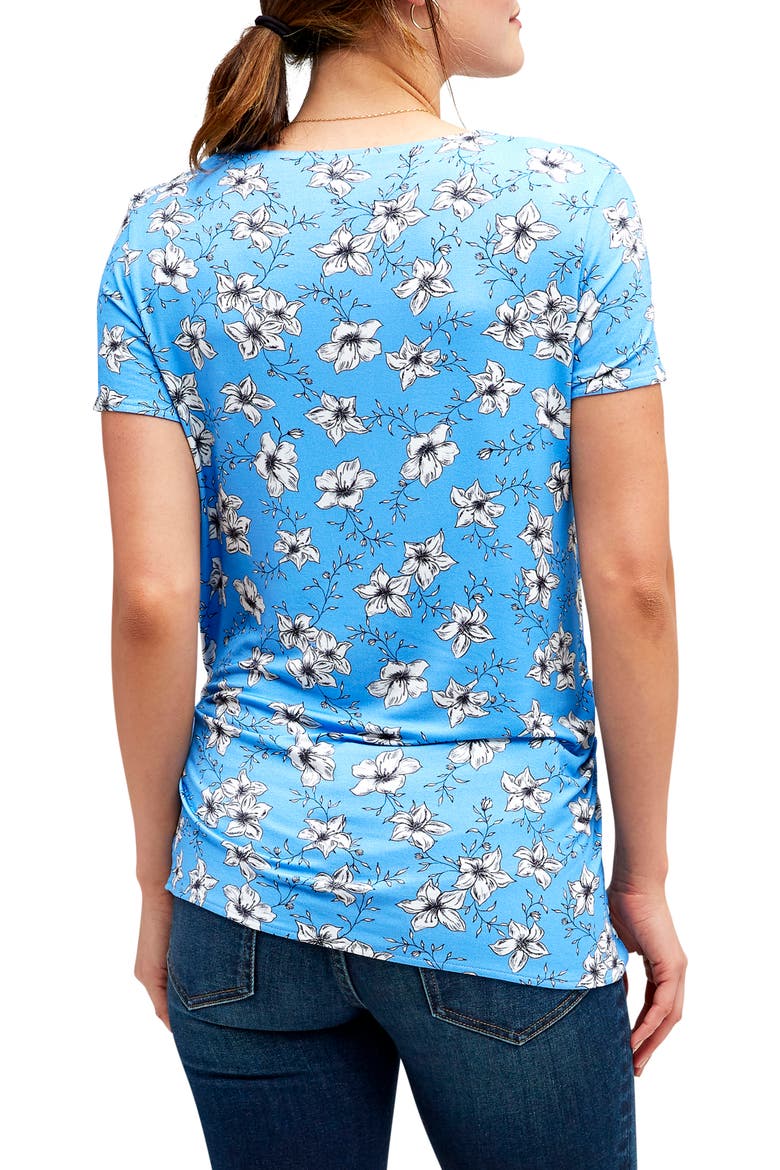 Pia Maternity/Nursing Top, Alternate, color, BLUE FLORAL