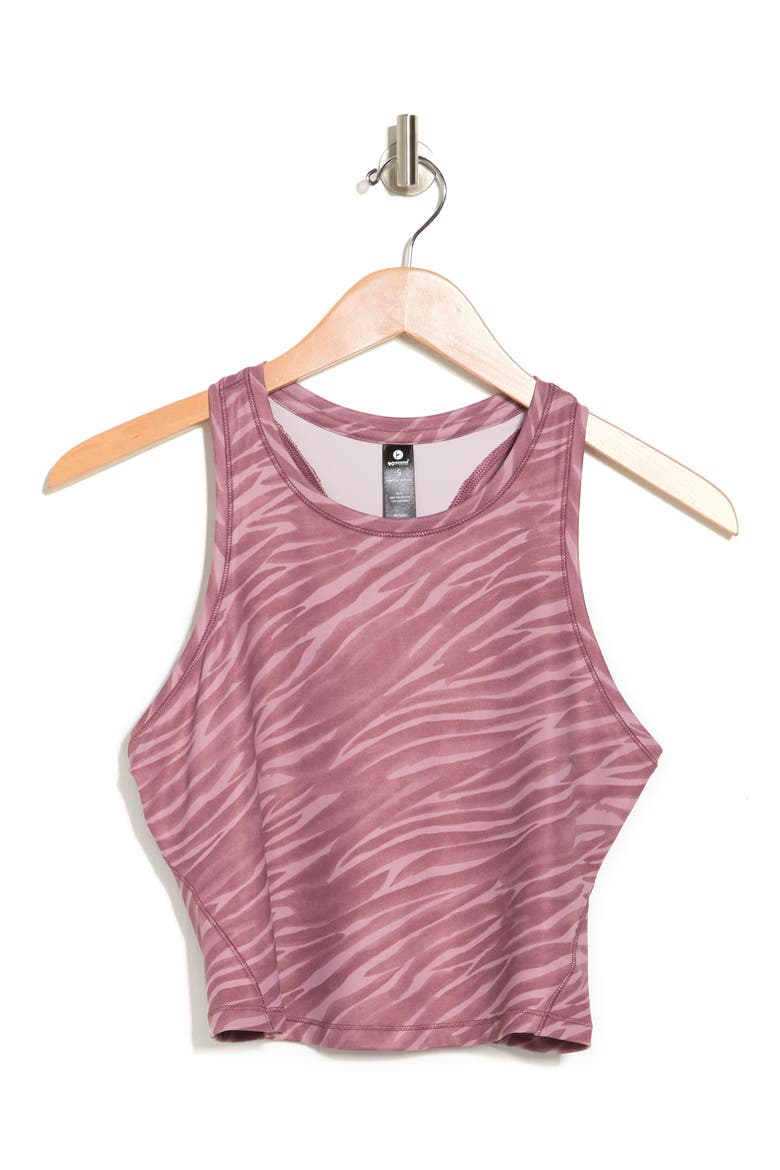 Air Lux Wild Safari Racerback Tank Top, Alternate, color, MAUVE TAUPE