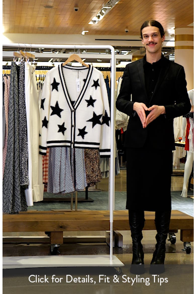 Bradley Intarsia Star & Stripe Trim Wool Blend Cardigan video