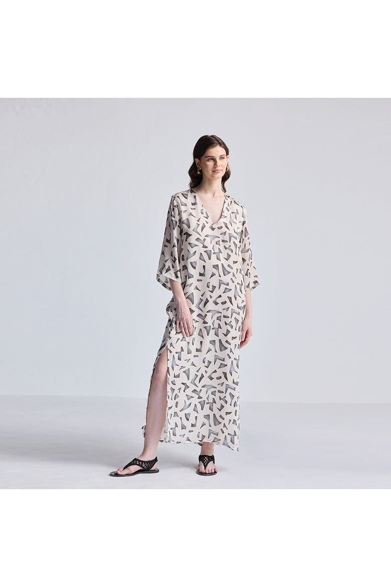 Maxi Dress with Side Slits, Alternate, color, Mosaic