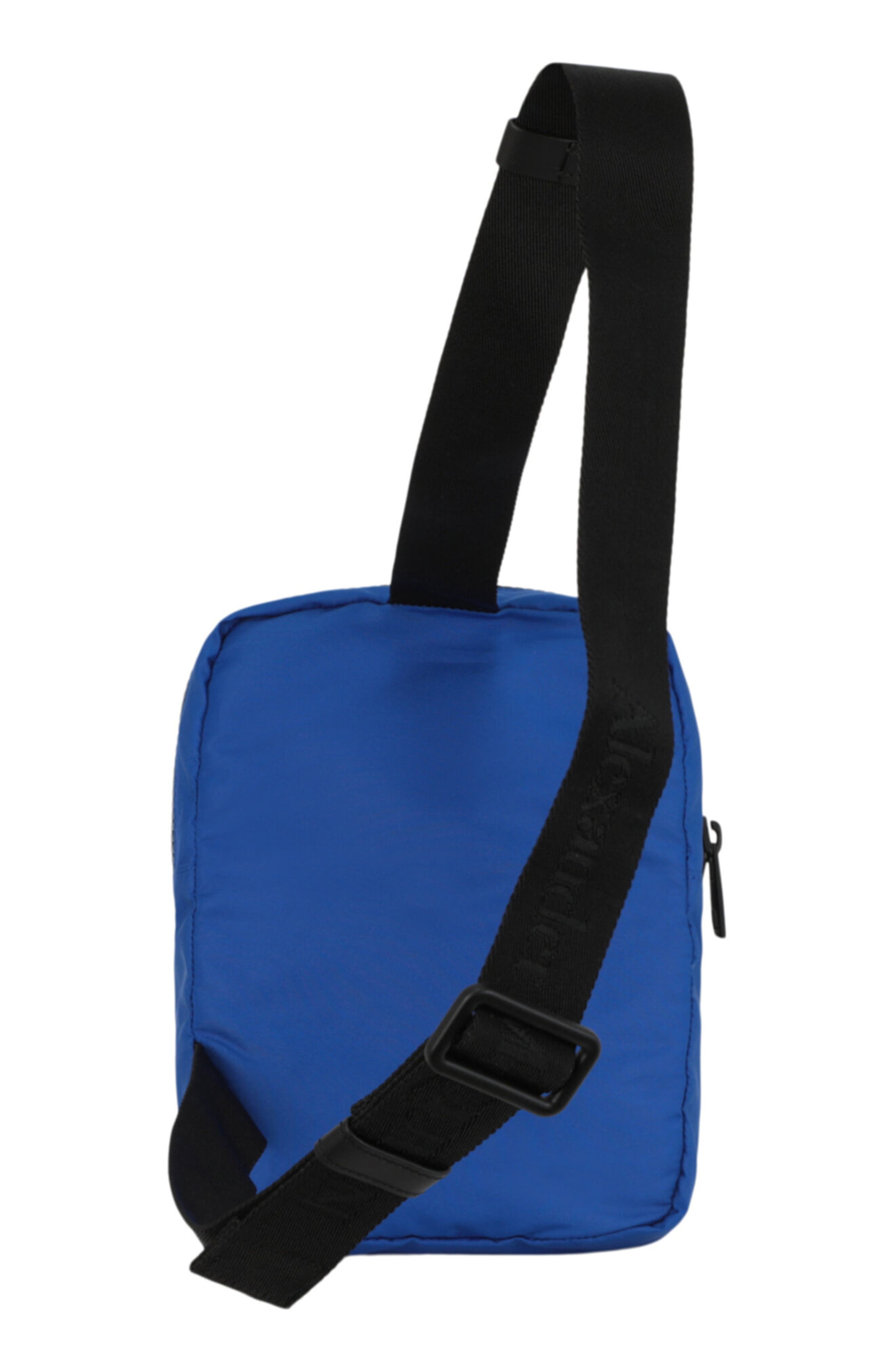 MCQ Logo Camera Crossbody Bag, Alternate, color, Blue Black