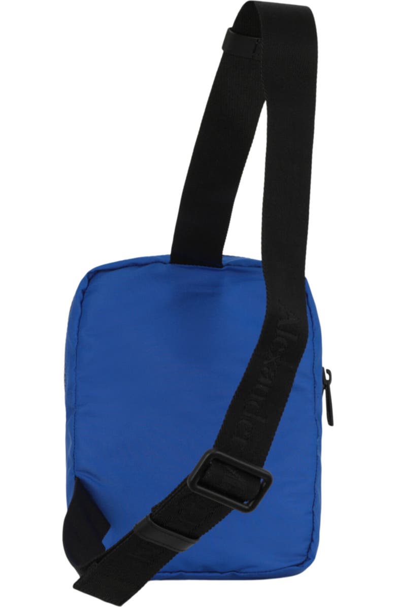 MCQ Logo Camera Crossbody Bag, Alternate, color, Blue Black