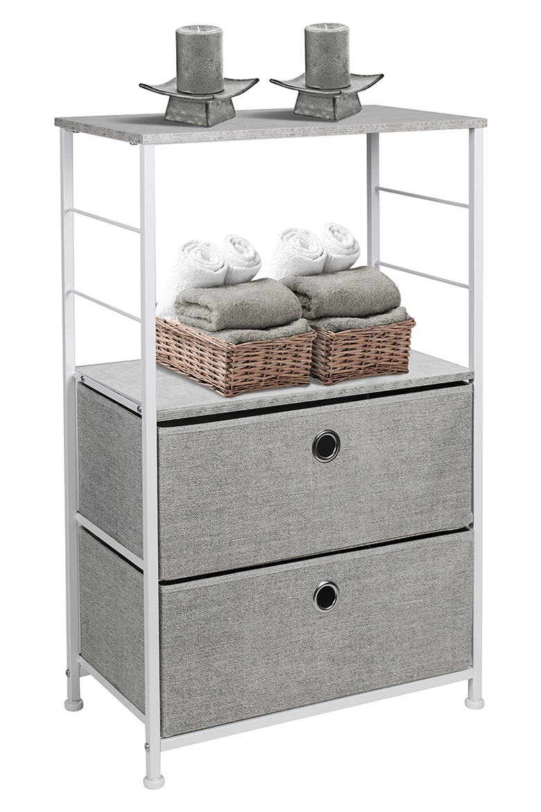 2-Drawer Table Dresser, Main, color, GREY