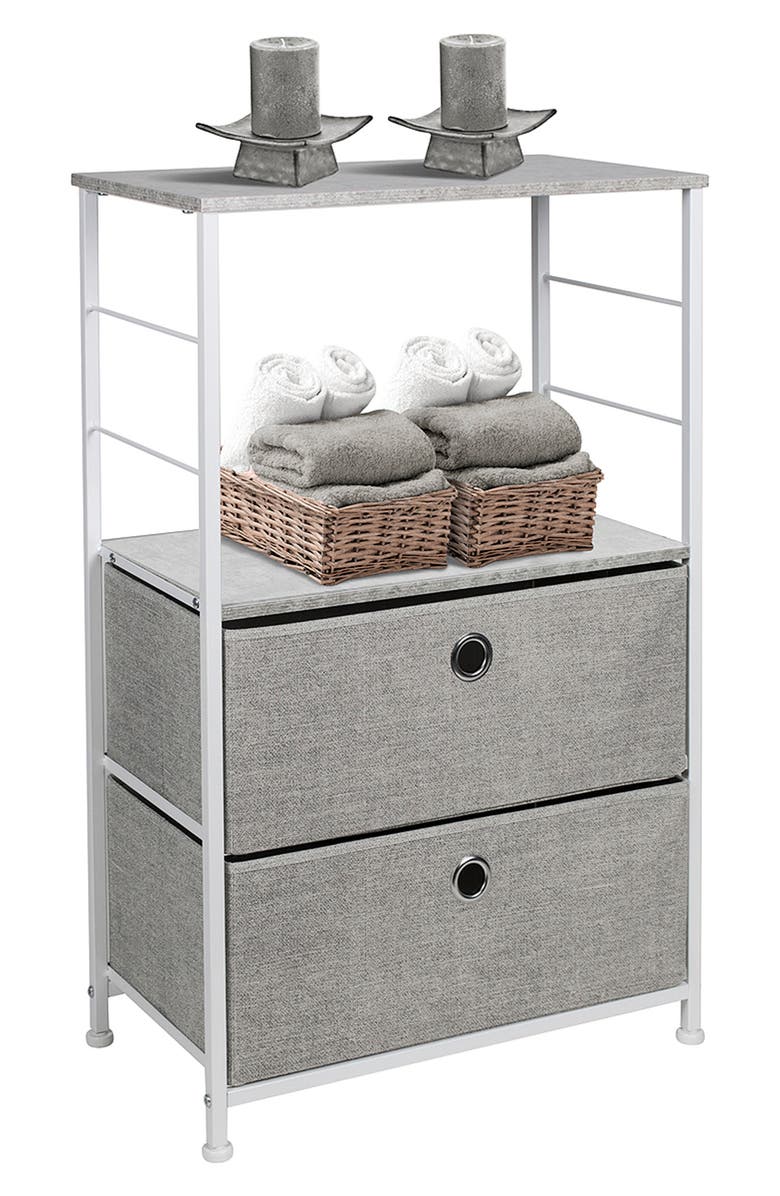 SORBUS 2-Drawer Table Dresser, Main, color, Grey