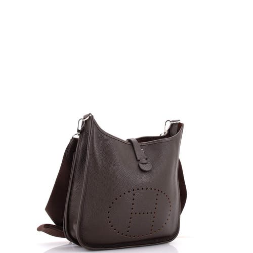 Pre-owned Hermes Hermes Evelyne Bag Gen Iii Clemence Pm In Brown