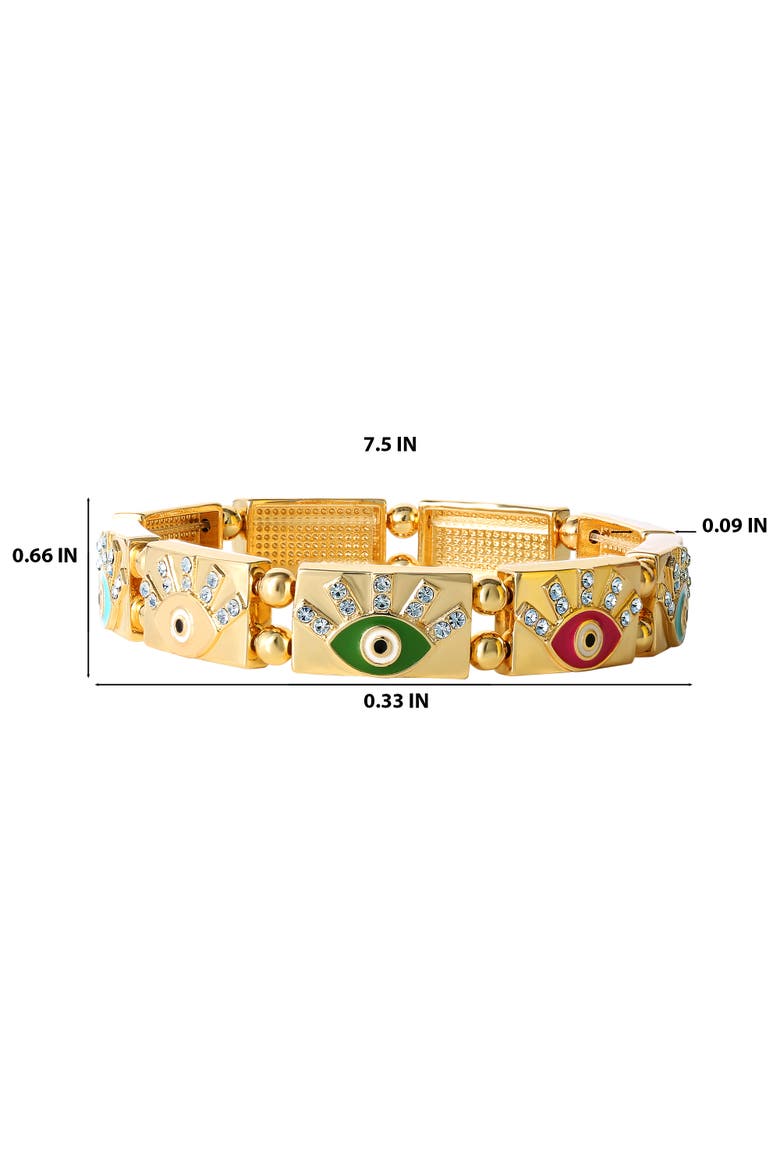 Gold-Tone Evil Eye Bracelet, Alternate, color, Gold