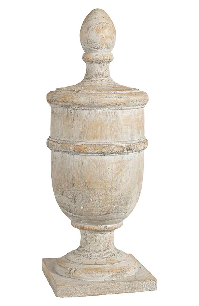 A & B Home Chester Finial Decorate Tabletop Accent Decor, Main, color, Cream