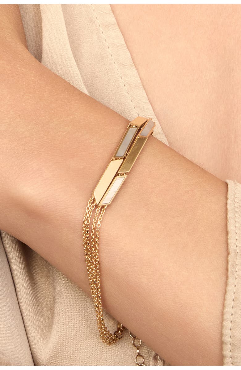 Oradina 14K Gold Aurora Bracelet, Alternate, color, Yellow Gold