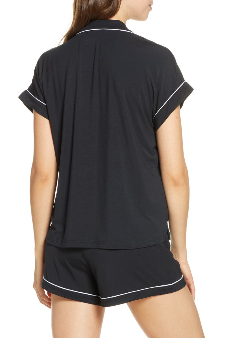 UGG Amelia Short Jersey Pajamas, Alternate, color, BLACK