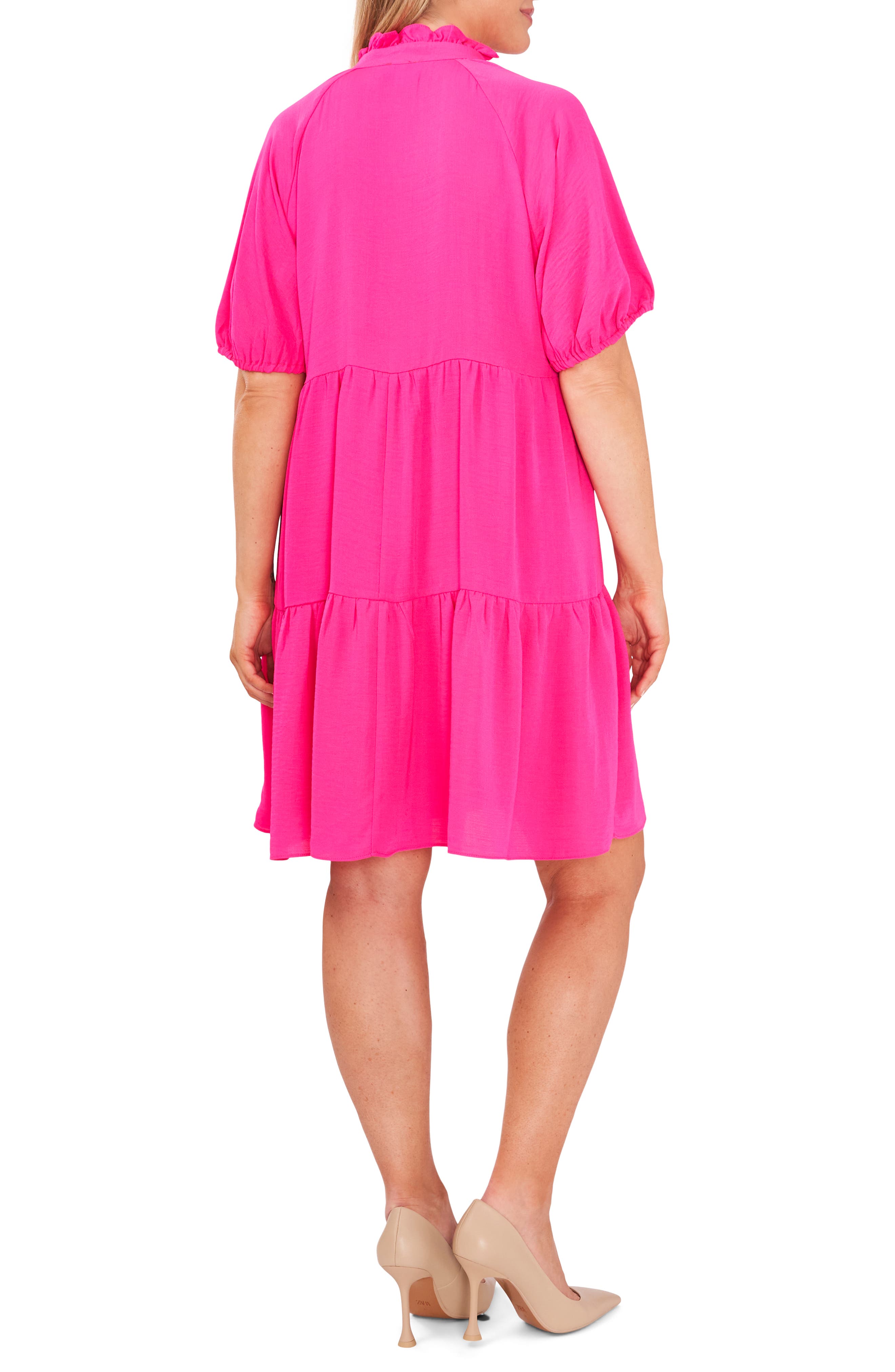 Tiered Ruffle Neck Dress - image 2
