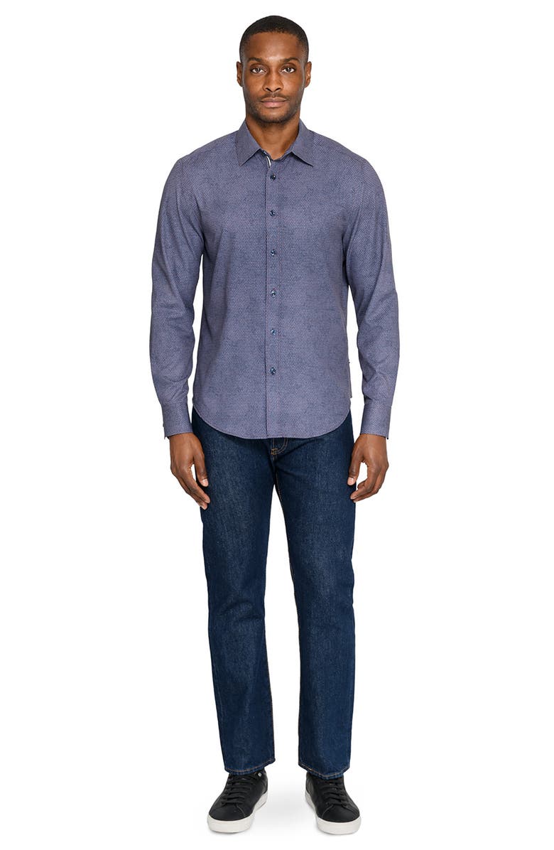 Brooklyn Brigade Prism Print Woven Long Sleeve Basic, Alternate, color, Brown/Blue