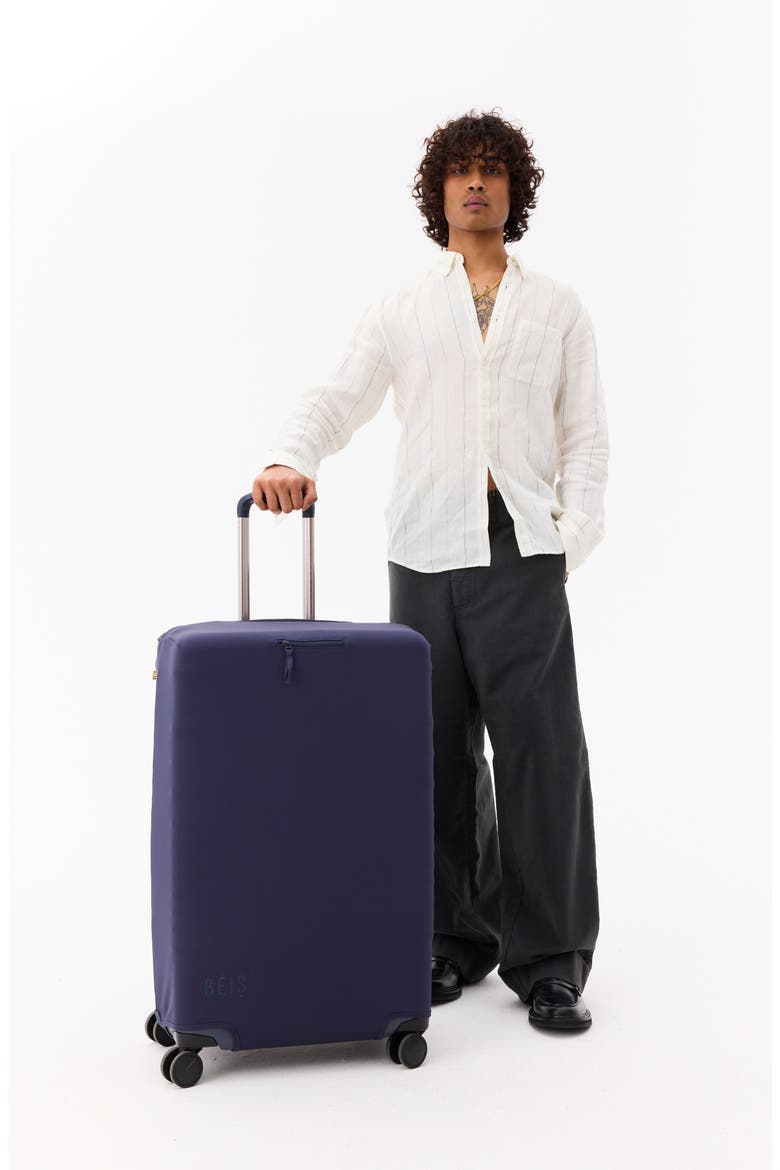 The Large Check-In Luggage Cover, Alternate, color, NAVY