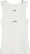 MM6 Maison Margiela Numeric Logo Patch Stretch Cotton Tank